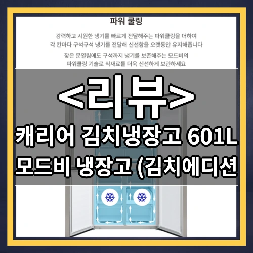 캐리어 김치냉장고 601L 리뷰 - 모드비 냉장고 (김치에디션