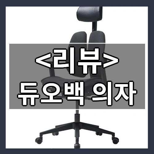 듀오백 의자 리뷰 - 제품, 상품