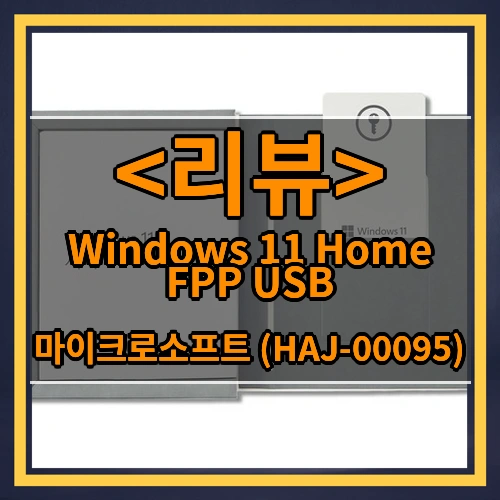 Windows 11 Home FPP USB 리뷰 - 마이크로소프트 (HAJ-00095)
